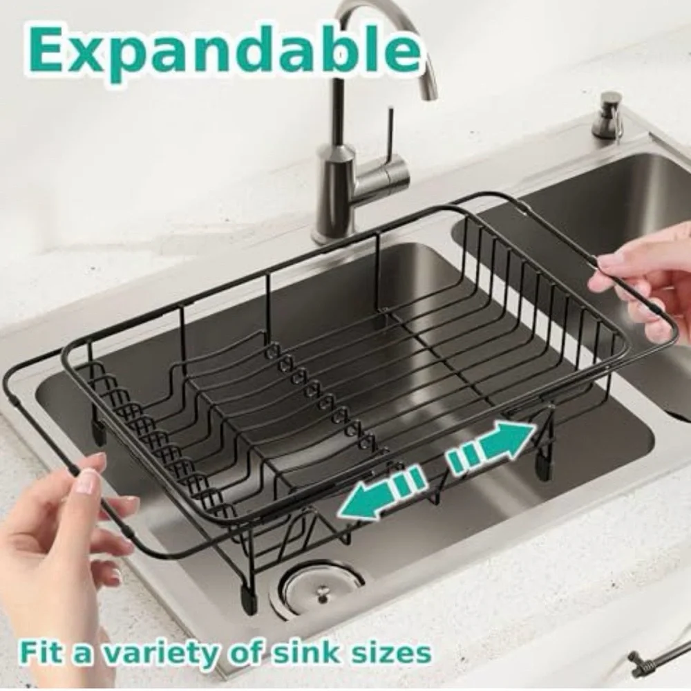 Black Over-the-Sink Dish Drying - Picture 3 of 4